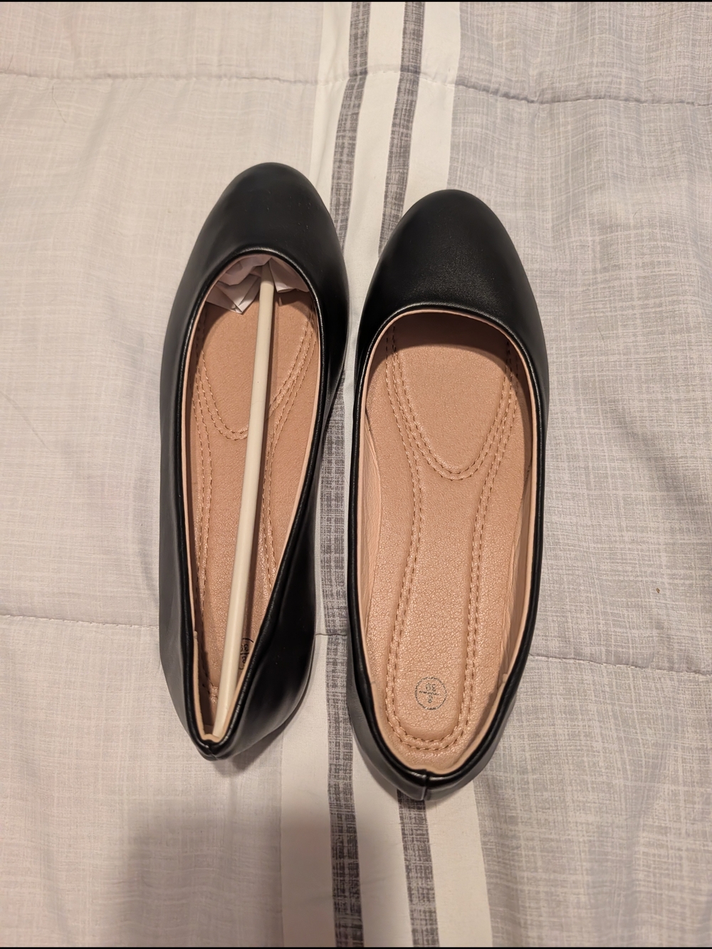 Amazon Black Women's Slip-On Ballet Flats with Neutral Insole